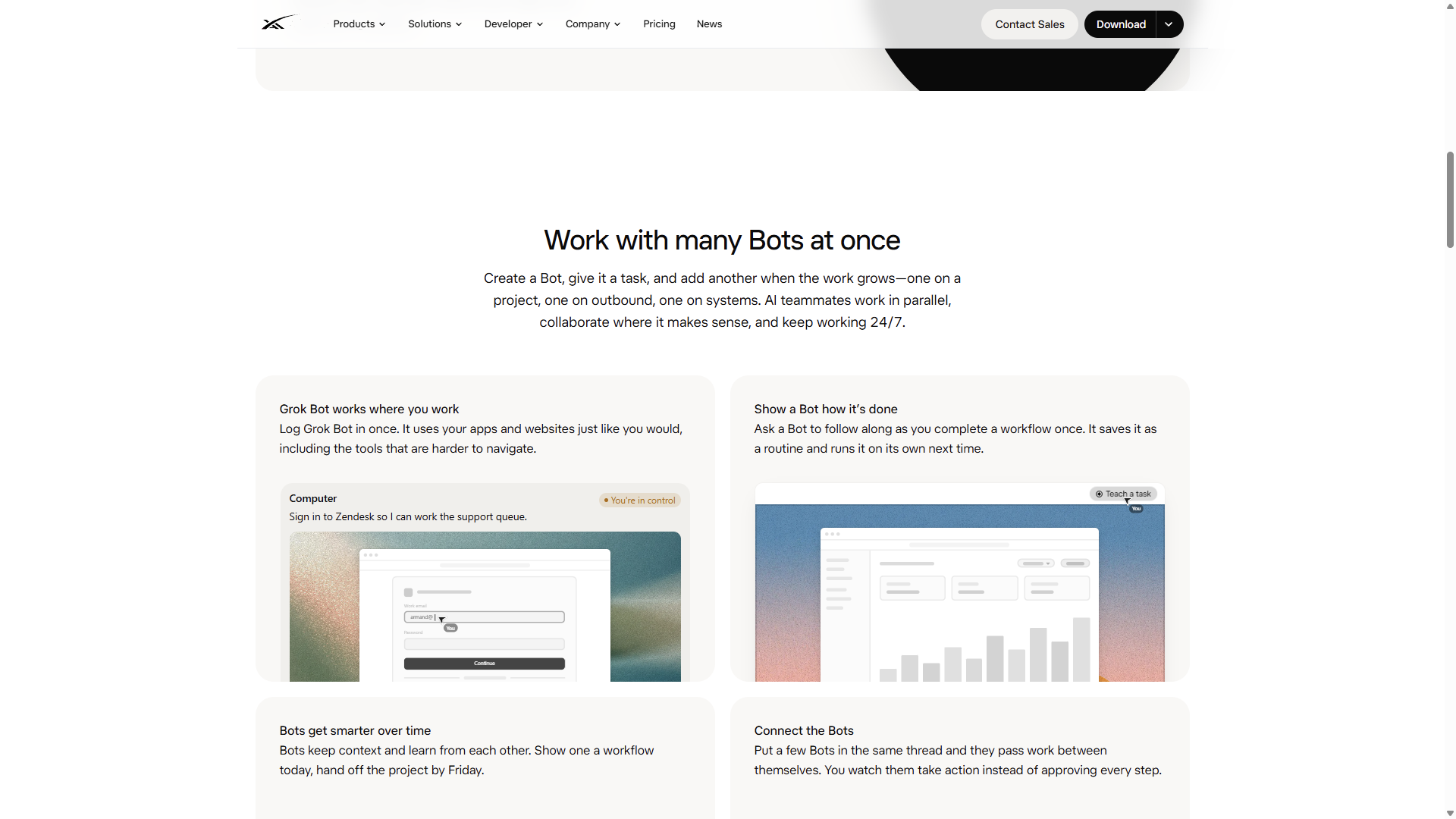 Grok Bot works where you work — demo oficial