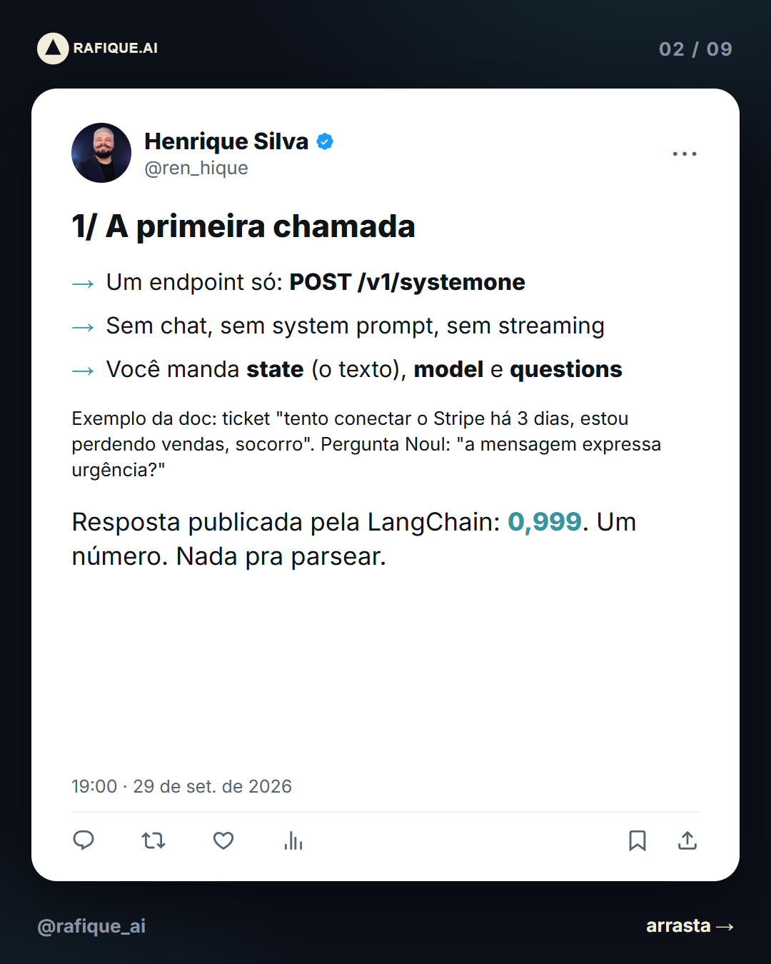 A primeira chamada do Jev