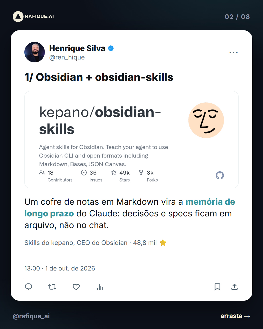 Obsidian + obsidian-skills
