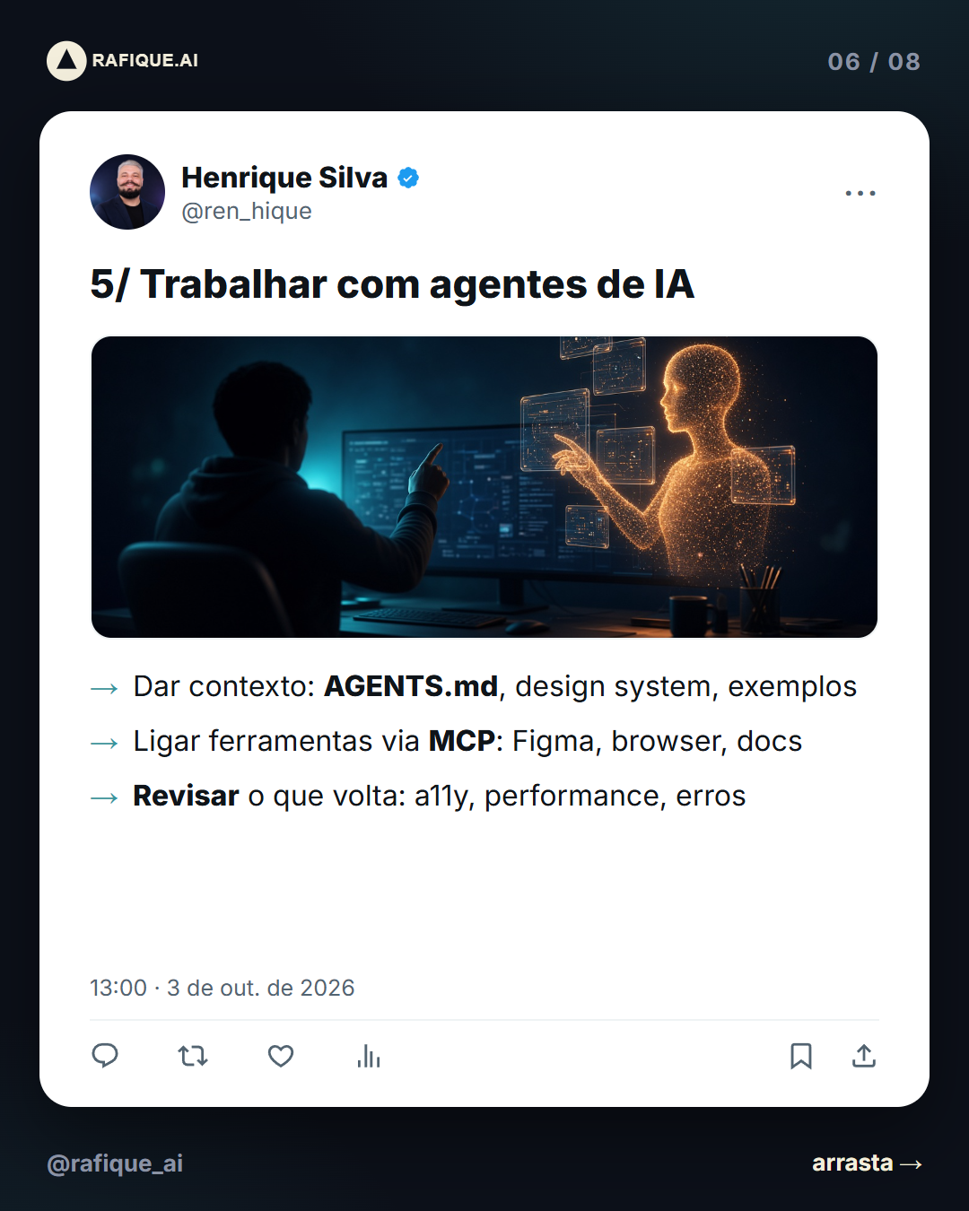 Trabalhar com agentes de IA